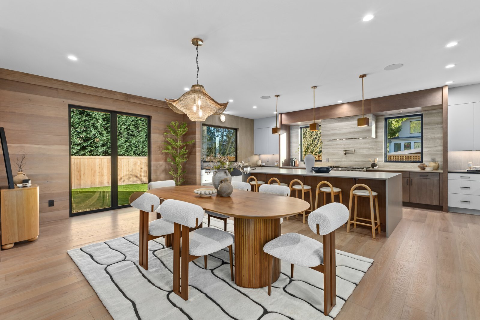 Warm Modern Two-Tone Kitchen
